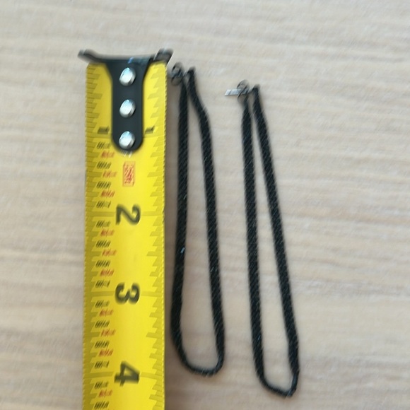 Long black chain earrings looping front-to-back 4" - Picture 4 of 5